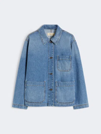 Max Mara Authentic Denim Shacket In Blue