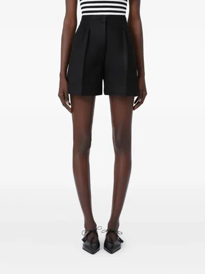 Max Mara Avena Pleated Shorts In Black