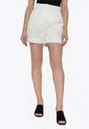 Max Mara Orbita Mini Tailored Shorts In White