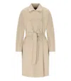 Max Mara Avenue Sabbia Belted Coat In Neutral