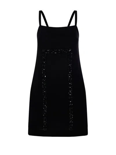 MAX MARA AVERSA 1234 DRESS IN BLACK CADY