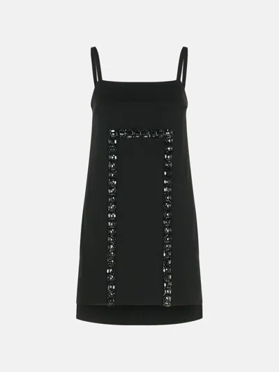 Max Mara Aversa '1234' Dress In Black Cady
