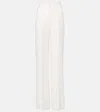 Max Mara Aversa High-rise Linen Wide-leg Pants In White