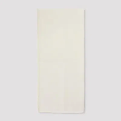 Max Mara Jacquard Wool Monogram Shawl In White