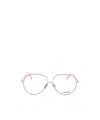 Max Mara Aviator Frame Glasses In White