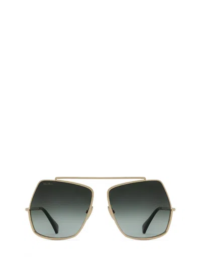 Max Mara Navigator Sunglasses In Shiny Pale Gold