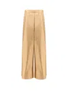 Max Mara Elastic Waist Casual Pants In Brown