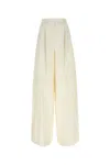 Max Mara Avoriaz Cotton Double Canvas Wide Pants