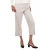 Max Mara Avoriaz Oversize Stretch Cotton Trousers In White