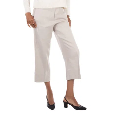 Max Mara Avoriaz Oversize Stretch Cotton Trousers In White