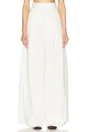 Max Mara Gabardine Wool Trousers In Vanilla