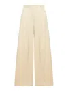 Max Mara White High-waist Wide-leg Trousers - Women's - Elastane/cotton In Beis Claro