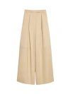 Max Mara Avoriaz Cotton Double Canvas Wide Pants In Neutrals