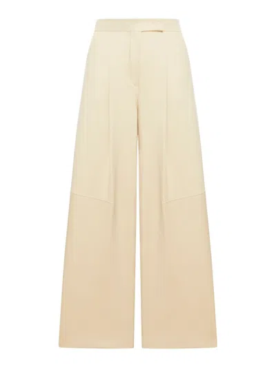 Max Mara White High-waist Wide-leg Trousers - Women's - Elastane/cotton In Neutrals