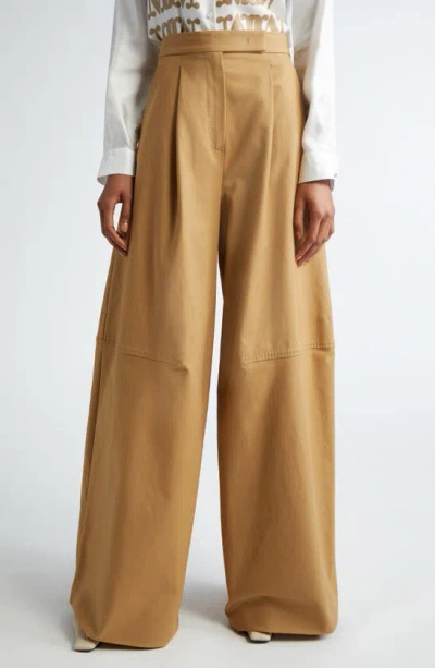 Max Mara Avoriaz Wide Leg Trousers In Beige