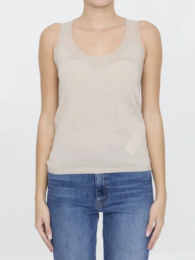 Max Mara Ax Ara Abbono Top In Beige