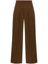 Max Mara Pantalone Dalla Gamba Ampia Axe1234 In Cammello Donna In Brown