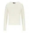 Max Mara Azteco White Crewneck Sweater In Multi