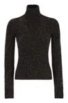 Max Mara Wool And Cashmere-blend Turtleneck Sweater In Black