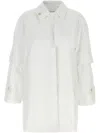 Max Mara Cotton Gabardine Trench Coat In White