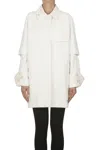 Max Mara Layered Sleeve Coat Featuring Button Detail In Neutral