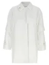 Max Mara Cotton Gabardine Trench Coat In White