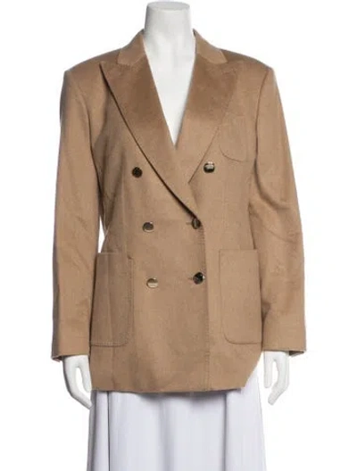 Pre-owned Max Mara Baby Camel Blazer W/ Tags In Brown