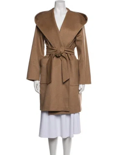 Pre-owned Max Mara Baby Camel Coat In Brown