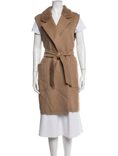 Pre-owned Max Mara Baby Camel Vest In Brown