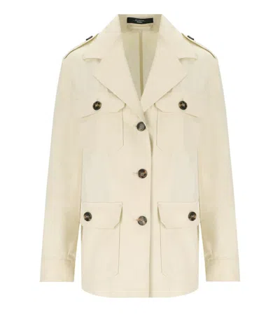 Max Mara Bacca Butter Jacket In White