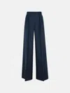 MAX MARA 'BACCA1234' BLUE VIRGIN WOOL PANTS