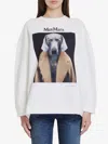 MAX MARA MAX MARA BACCO - COTTON SWEATSHIRT WITH WEGMAN PRINT