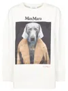 Max Mara Bacco Felpa Girocollo Cane Cappuccio In White