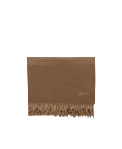 Max Mara Baci Fringed Cashmere Scarf In Red