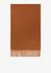 Max Mara Baci Knit Rectangular Scarf In Brown