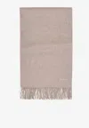 Max Mara Baci Knit Rectangular Scarf In Nude