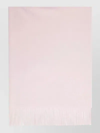 Max Mara Baci Long Scarf Fringed Edges Detail In Brown