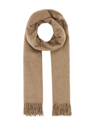 Max Mara Biscuit Cashmere Baci Scarf In Nude