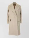 Max Mara Relaxed Silhouette Double-breasted Coat With Belted Waist In Neutral