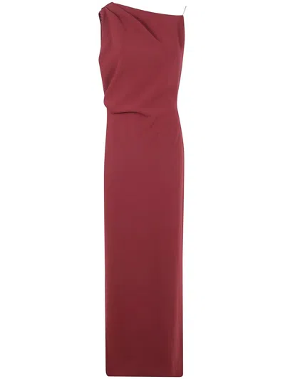 Max Mara Back Neck "pot" Long Dress Clothing In Red