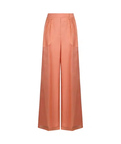 Max Mara Back Patch Pocket Casual Pants In Orange