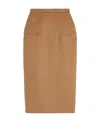 Max Mara Cresta Antidrop Cotton Skirt In Brown