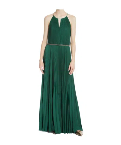 Max Mara Backless Dress In Green