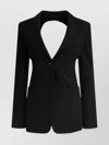Max Mara Backless Jacket With Pockets And Lapel