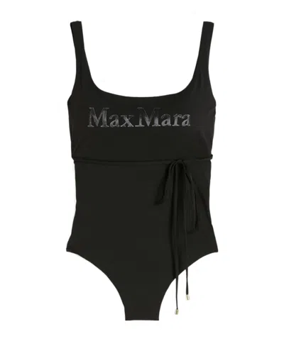 Max Mara Backless One-piece Swimsuit In Black