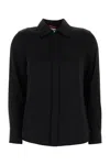 Max Mara Camicia Baden In Raso Stretch Nero Donna In Black
