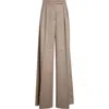 Max Mara Baden Virgin Wool Twill Wide Leg Pants In Gray