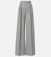 Max Mara Baden Virgin Wool Wide-leg Pants In Gray