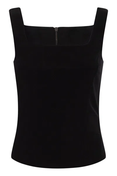Max Mara Baden1234 - Velvet Bustier Top In Black