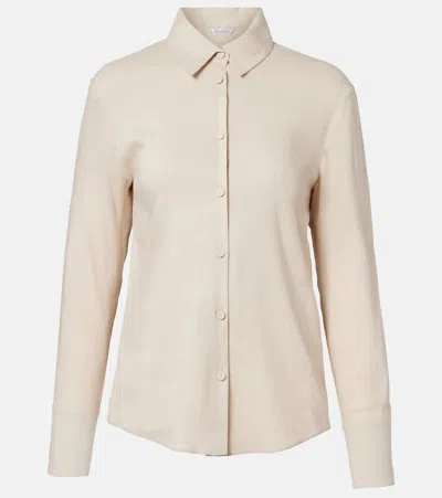 Max Mara Badesse Linen-blend Shirt In Brown